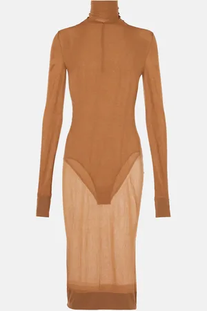 Saint Laurent Midikleid aus Jersey