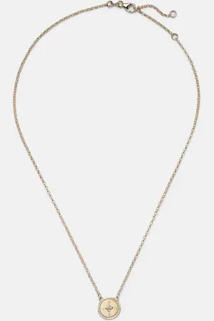Foundrae Halskette Internal Compass aus 18kt Gelbgold mit Diamanten