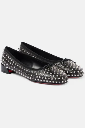 Christian Louboutin Verzierte Ballerinas aus Leder