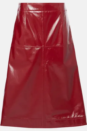 Bottega Veneta Midirock aus Leder