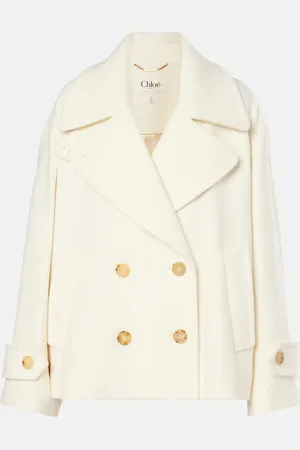 Chloé Chloé Cropped-Cabanjacke aus einem Wollgemisch