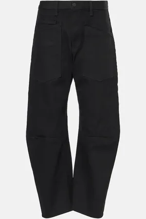 NILI LOTAN High-Rise Barrel Jeans Shon