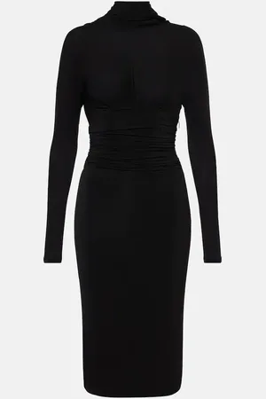 Saint Laurent Midikleid aus Jersey