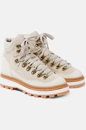 Moncler Schnürstiefel Peka Trek aus Veloursleder