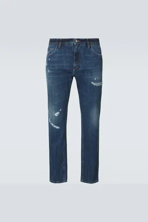 Dolce & Gabbana Distressed Straight Jeans