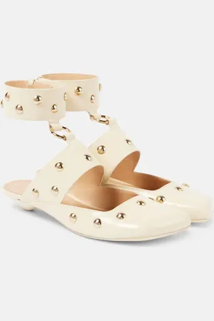 Chloé Chloé Verzierte Mules Jade aus Leder