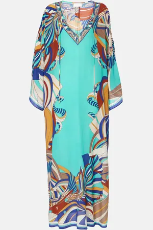 Camilla Bedruckter Kaftan aus Seide