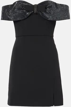 Self-Portrait Off-Shoulder-Minikleid aus Crêpe