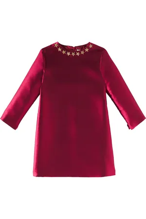 Il gufo Verziertes Kleid aus Twill
