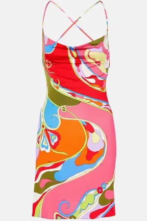 Puccini Minikleid Orchidee aus Satin