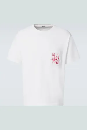 BODE Besticktes T-Shirt Hoop aus Baumwolle