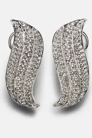 Anita Ohrringe Celeste Small aus 18kt Weißgold mit Diamanten