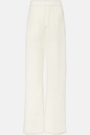 Alaïa Alaïa Weite High-Rise-Hose aus einem Wollgemisch