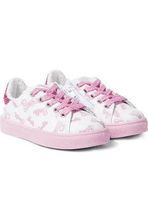 MONNALISA X Barbie® Verzierte Sneakers aus Leder