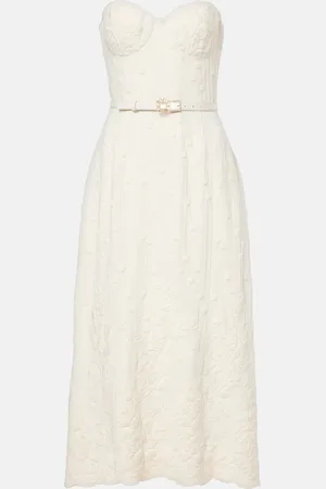 Elie saab Besticktes Midikleid aus Cady