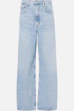 AGOLDE Mid-Rise Wide-Leg Jeans Low Curve