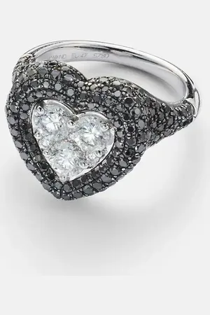 Kamyen Ring Manaal aus 18kt Weißgold mit Diamanten
