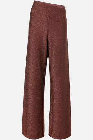 JOHANNA ORTIZ Weite High-Rise-Hose aus Lamé