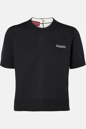 Gucci T-Shirt aus Baumwolle, Wolle und Seide