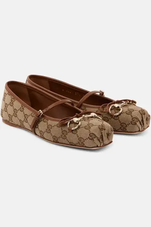 Gucci Ballerinas Horsebit GG aus Canvas