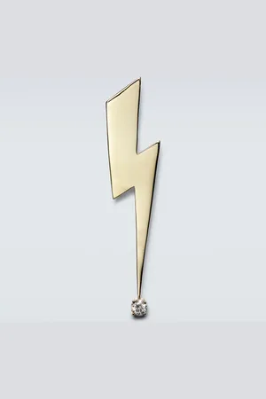 Sydney Evan Brosche Lightning Bolt aus 14kt Gelbgold mit Diamant