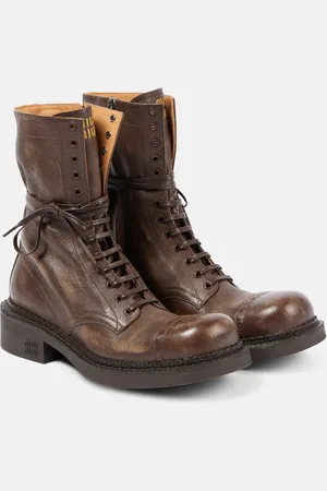 Miu Miu Schnürstiefel aus Leder