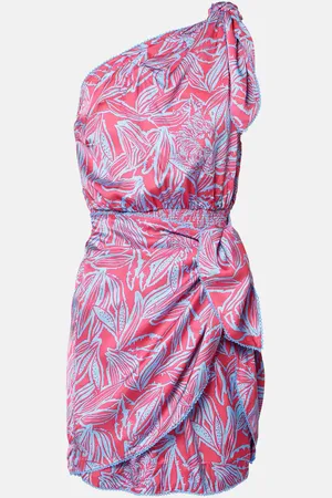 POUPETTE ST BARTH Bedrucktes One-Shoulder-Minikleid Celie
