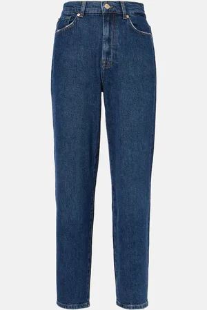 7 for all Mankind High-Rise Cropped Straight Jeans