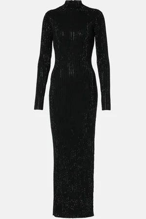DAVID KOMA Verziertes Midikleid aus Baumwolle
