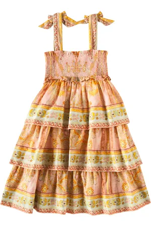 ZIMMERMANN Kleid Wylie Tiered Shirred aus Baumwolle