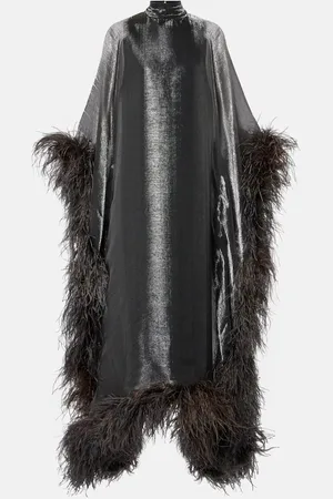 ‎Taller Marmo‎ Kaftan Casta mit Federn