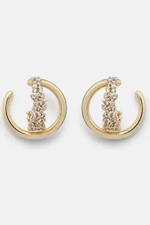 Ananya Ohrringe Scatter Double aus 18kt Gelbgold mit Diamanten