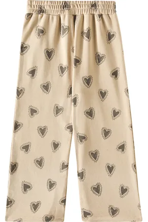 Rylee + Cru Weite Hose Hearts aus einem Baumwollgemisch