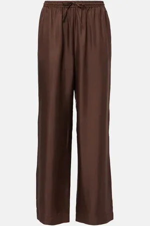 ASCENO Weite High-Rise-Hose Aurelia aus Crêpe