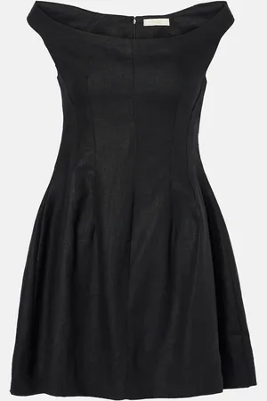 FAITHFULL THE BRAND Off-Shoulder-Minikleid Olmeto aus Leinen