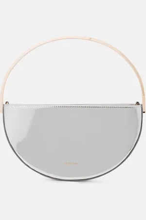 Aquazzura Schultertasche Purist Mini aus Metallic-Leder