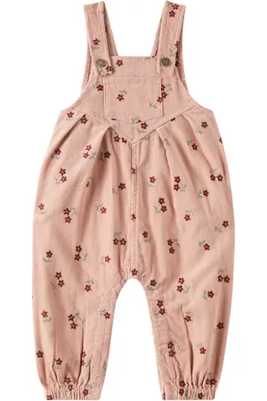 Rylee + Cru Baby Bestickte Latzhose aus Baumwolle