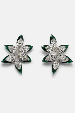 Kamyen Ohrringe aus 18kt Weißgold mit Diamanten