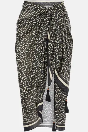Tory Burch Bedruckter Pareo aus Baumwolle und Seide