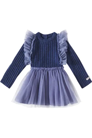 Donsje Baby Kleid Bilie aus einem Wollgemisch