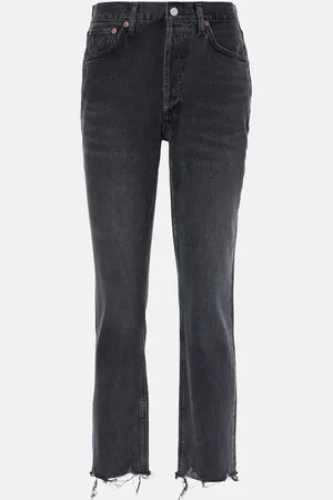 AGOLDE High-Rise Cropped Straight Jeans Riley