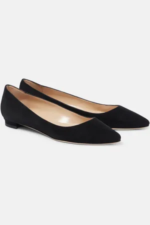Manolo Blahnik Ballerinas BB aus Veloursleder