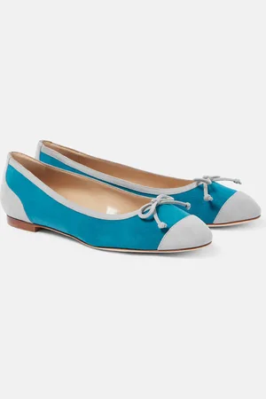 Manolo Blahnik Ballerinas Capbal aus Veloursleder
