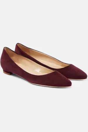 Manolo Blahnik Ballerinas BB aus Veloursleder