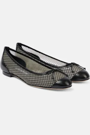 Manolo Blahnik Ballerinas Capbal mit Leder