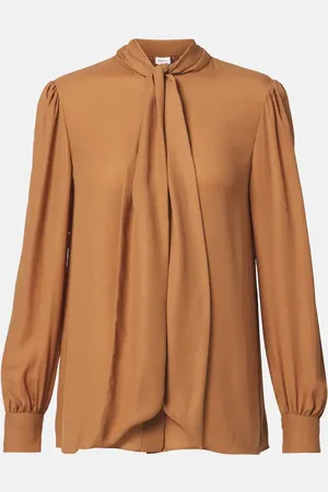 Saint Laurent Schluppenbluse aus Seiden-Charmeuse