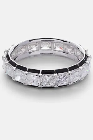 Kamyen Pinky Ring Radiant Eternity aus 18kt Weiß mit Diamanten