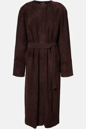 Stouls Trenchcoat aus Veloursleder