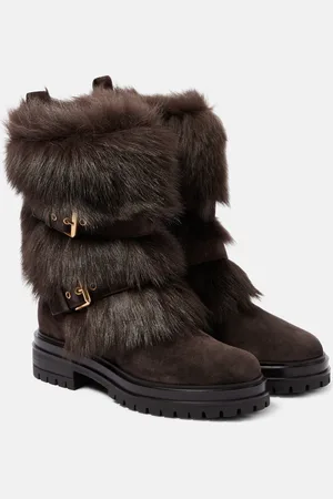 Gianvito Rossi Bikerstiefel Maverick aus Veloursleder