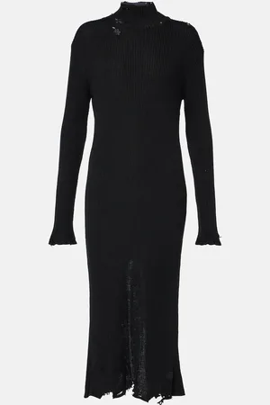Balenciaga Midikleid aus einem Wollgemisch